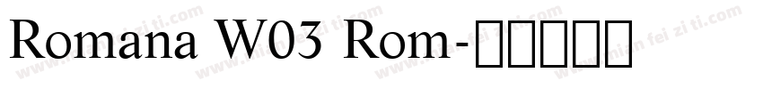 Romana W03 Rom字体转换